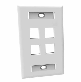 FACEPLATE FURUKAWA 4 POS BLANCO- GLOSSY