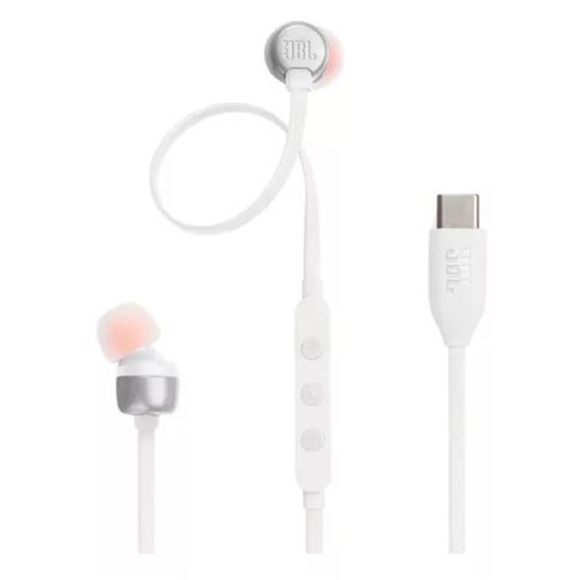 JBL AURICULAR T310 USB-C WHITE CON CABLE