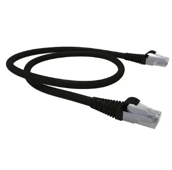 PATCHCORD FURUKAWA CAT.6 1,0M NEGRO C/CAP
